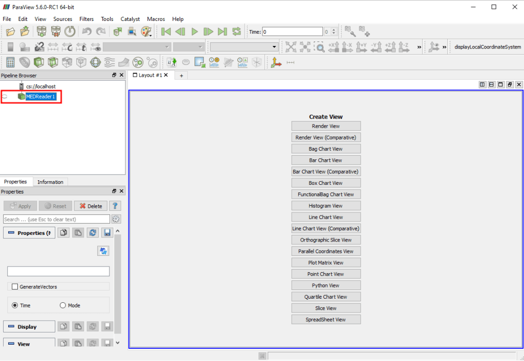 Paraview with MED support GUI synchronized to pvserver