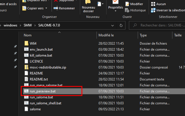 run_paraview launcher in salome-meca 2021